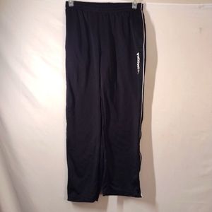Diadora Black Activewear Pants Men's Size Small 100% Polyester Made In China.